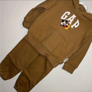GAP Disney Kids Brown Sweatpants & Hoodie Set